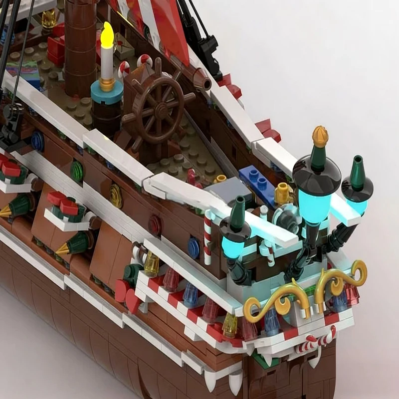 2480 pièces Briques de construction TheGingerbread Brig Spécial Fêtes MOC Personnalisable Modulaire Jouet DIY Cadeau de Noël