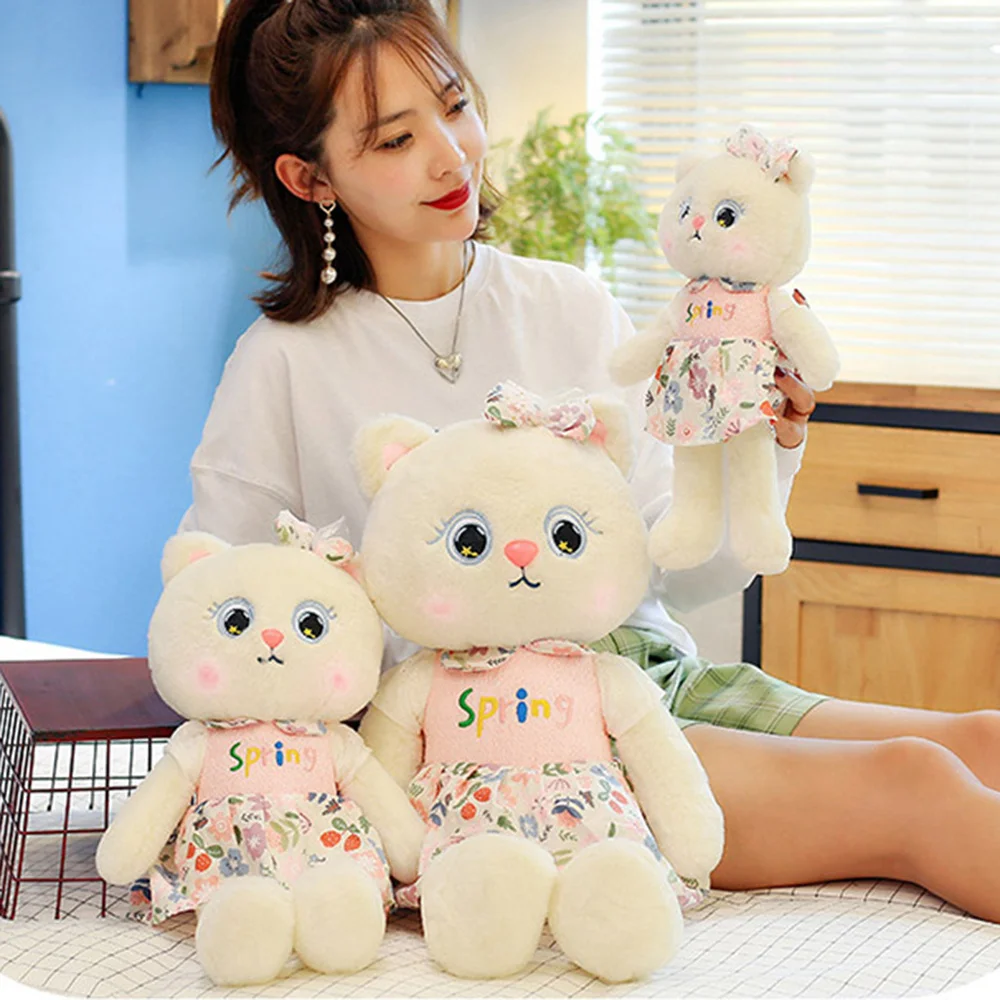 Simpatico cuscino da tiro con animali di peluche a forma di gatto principessa per bambini