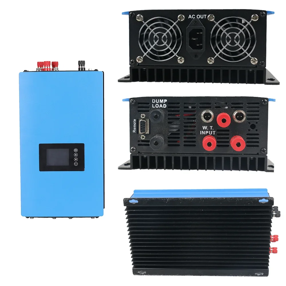 2000W Wind Energy Grid Tie Inverter Dump Load Resistor MPPT Controller with Limiter WiFi for Wind Turbines Pure Sine Wave