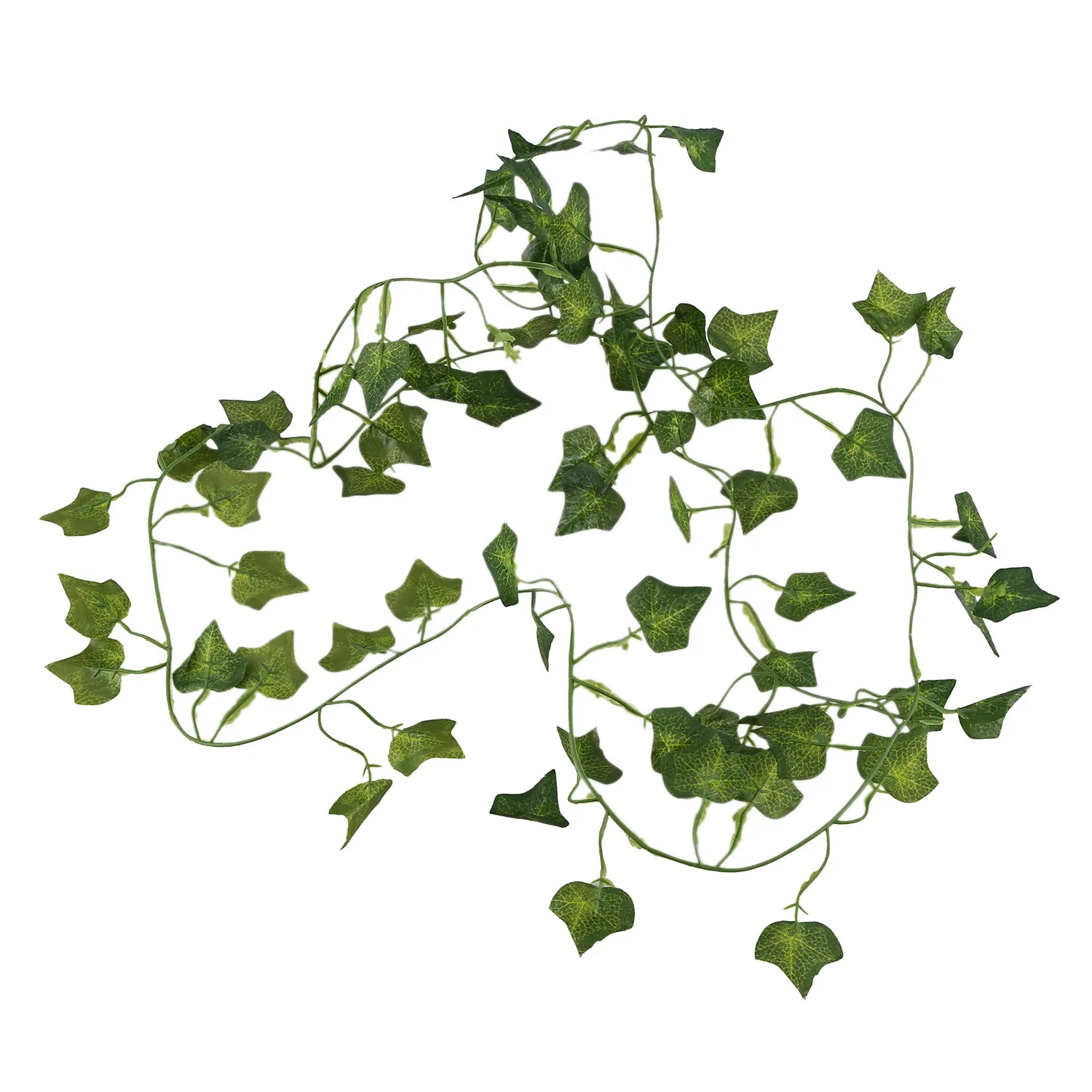 2M 6.6 Feet Artificial Ivy Fake Foliage Leaf Flowers Plants Garland Garden Decoration 2M (Sweet potato leaf)