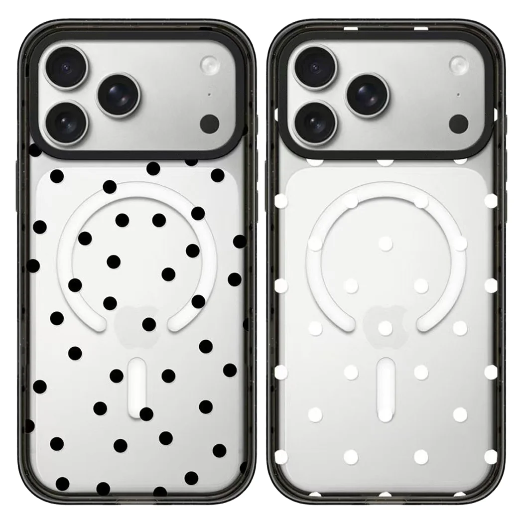 

5110430 Acrylic Black Border Magnetic Case: Compatible with IPhone 17 16 15 14 13 12 Pro Max 17 Air