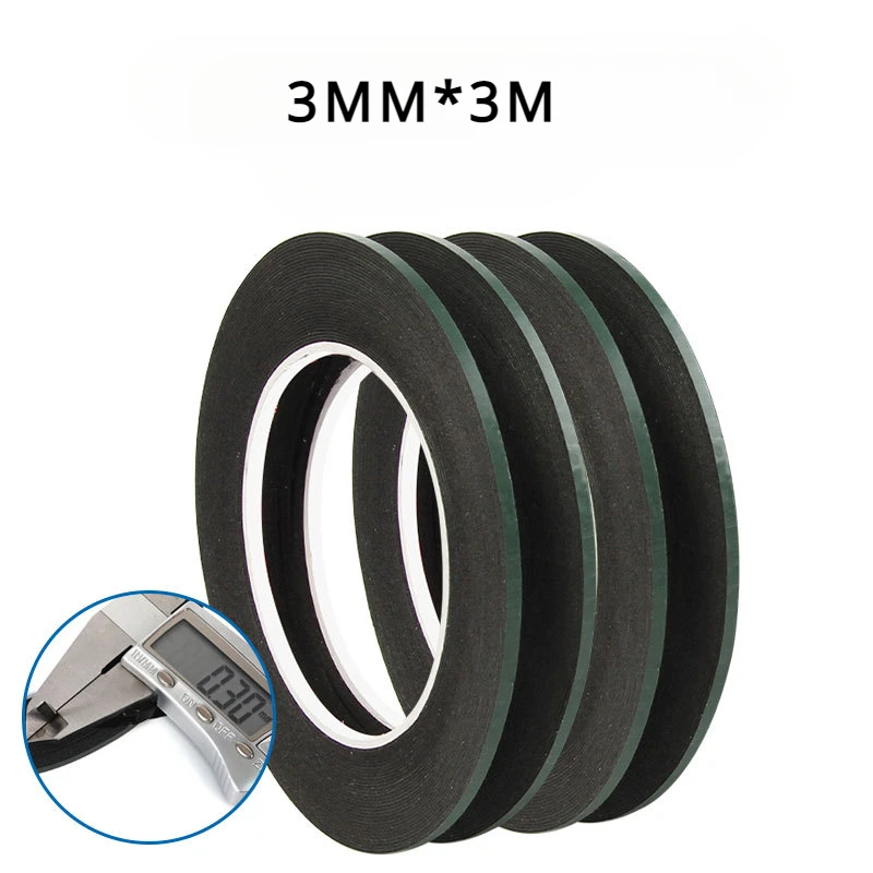 2-5MM 10M Black Strong Adhesive Tape Roll for iPad Tablet LCD Touch Glass Frame Back Cover Repair Double Side Glue for phone