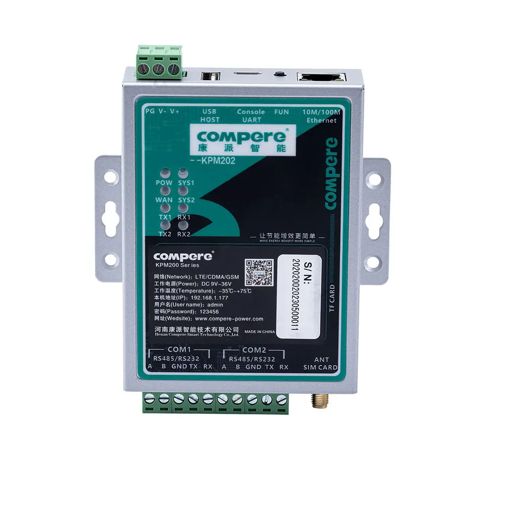

Преобразователь Modbus в MQTT Smart Meter Регистратор данных 4G Ethenert Smart IOT Gateway