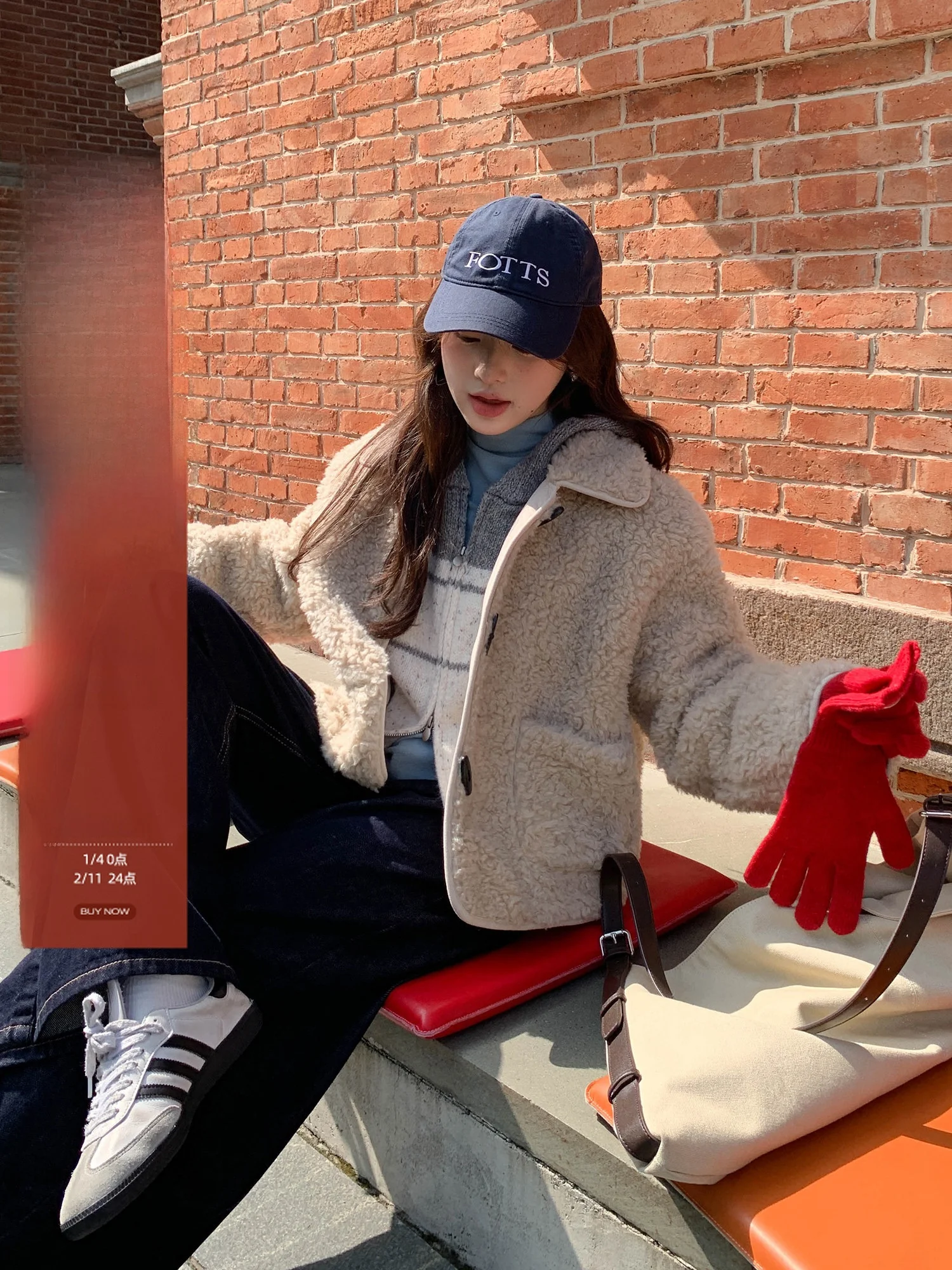 

Женская утепленная куртка из овечьего меха, зимнее повседневное короткое пальто в корейском стиле, красивое и элегантное, абсолютно изысканное.