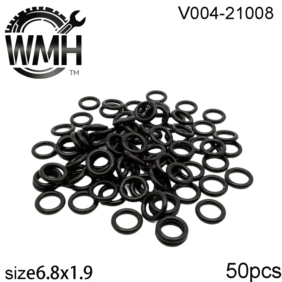 50-teiliges universelles Reparaturset für Kraftstoffeinspritzdüsen, Gummi-O-Ring 21008, Größe 6,8 x 1,9, Autozubehör