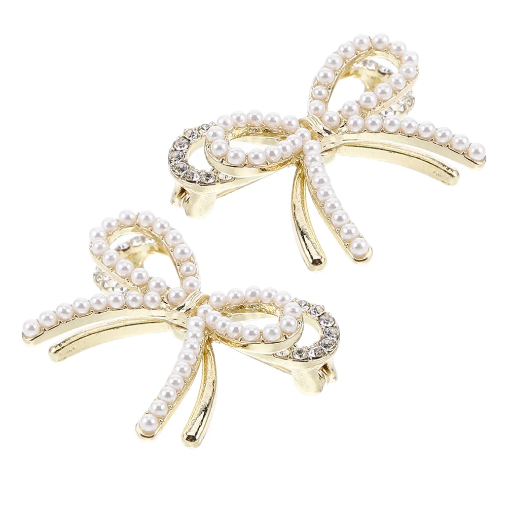 

2pcs Pearl and Rhinestone Brooch for Women for Dresses and Sweaters Stylish and Modern for Wedding and Prom for Holiday and Birt