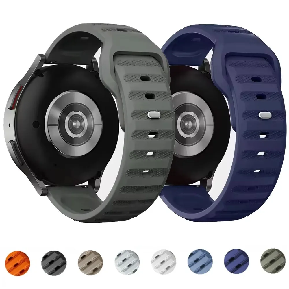 20mm 22mm Silicone Watch Band for Samsung Galaxy Watch 7 6 5 4 Huawei Watch 5 4 GT6-5 Pro 46mm Comfortable Band for Amazfit GTR