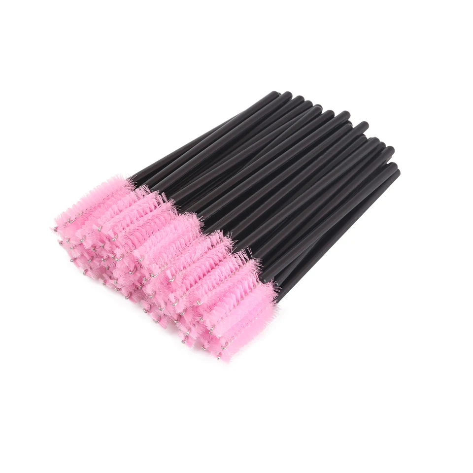 50/100 Uds cepillo de pestañas desechable profesional varitas para rímel aplicador carretes pestañas juego de brochas cosméticas herramienta de maquillaje