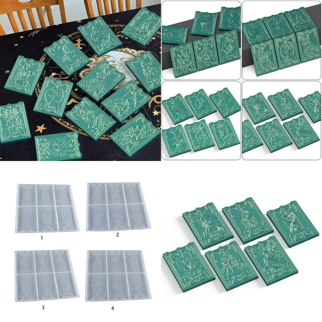 

G92D 1PC/4PCS CARD CARD SLICONEL SLICONE PLOOL для изготовления ювелирных изделий для смолы.