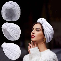 Fashion Cross Women Hijab Hat Solid Color Muslim Kerchief Islamic Women Inner Head Cap Scarf Multicolor Headpiece