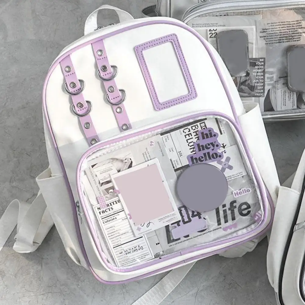 Cute Mini Backpack Women Ita Bag Sweet Girl Transparent Rucksack DIY Personality Display Knapsack Lolita Shoulder Bag