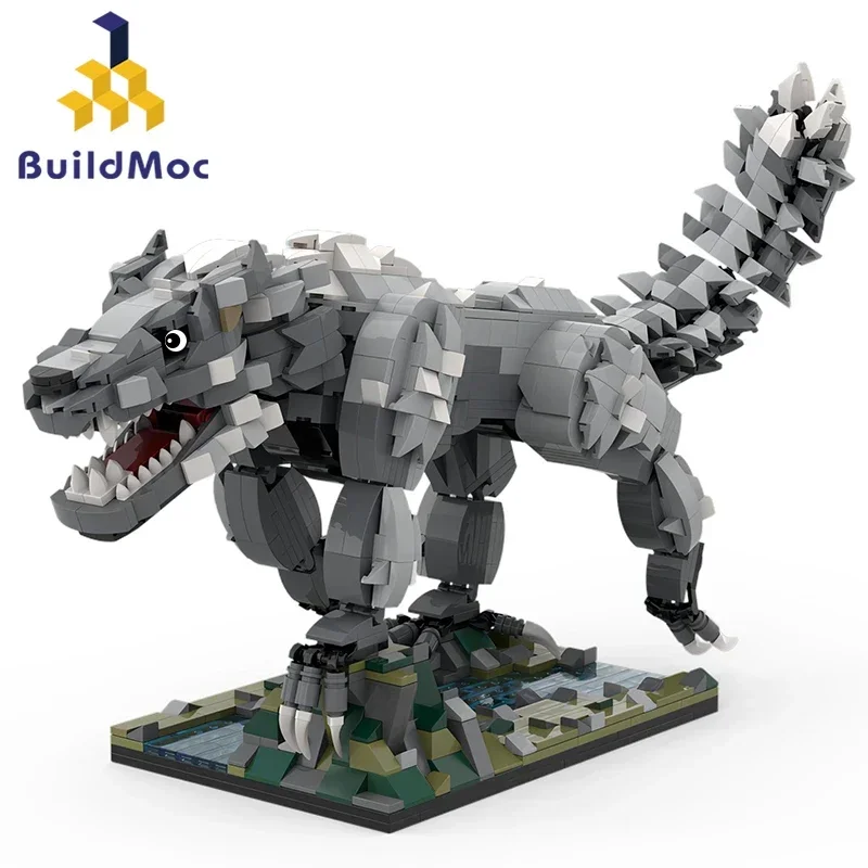 BuildMoc Norse Mythology Devourer of The Sun Wolf Building Blocks Set Fenrired Animal Beast Brick Toy For Children Birthday Gift