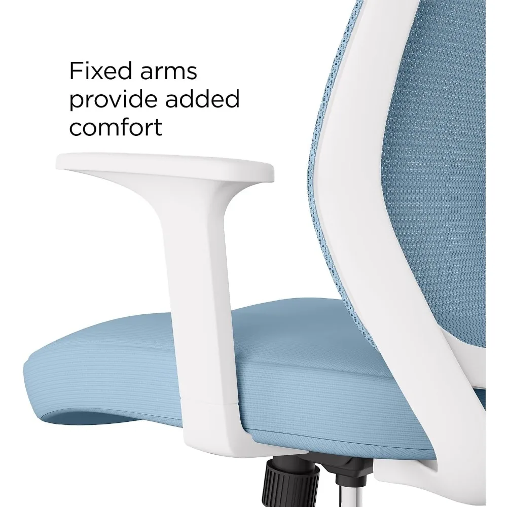 & Scale Staples Essentials Ergonomic Fabric Swivel Task Chair, Seafoam (UN60409)