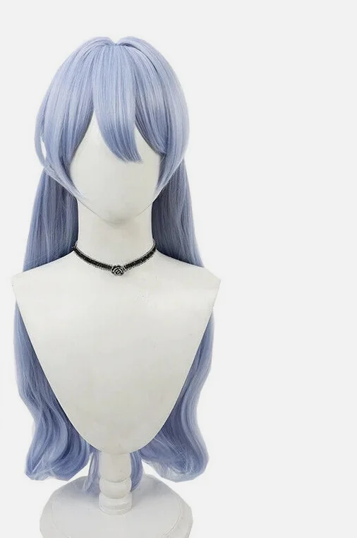 Honkai Star Rail Robin Cosplay Wigs 80cm Women Long Light Blue Synthetic Hair