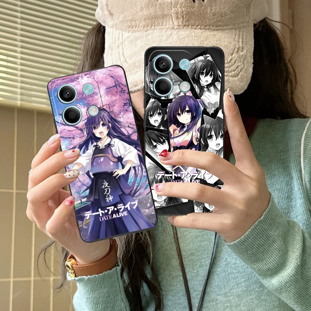 DAL Tohka Yatogami Mobile Cell Phone Case for Xiaomi Redmi Note 13 12 11 10 9 8 7 6 S A Pro Lite Plus 5G Black Phone Cover Shell