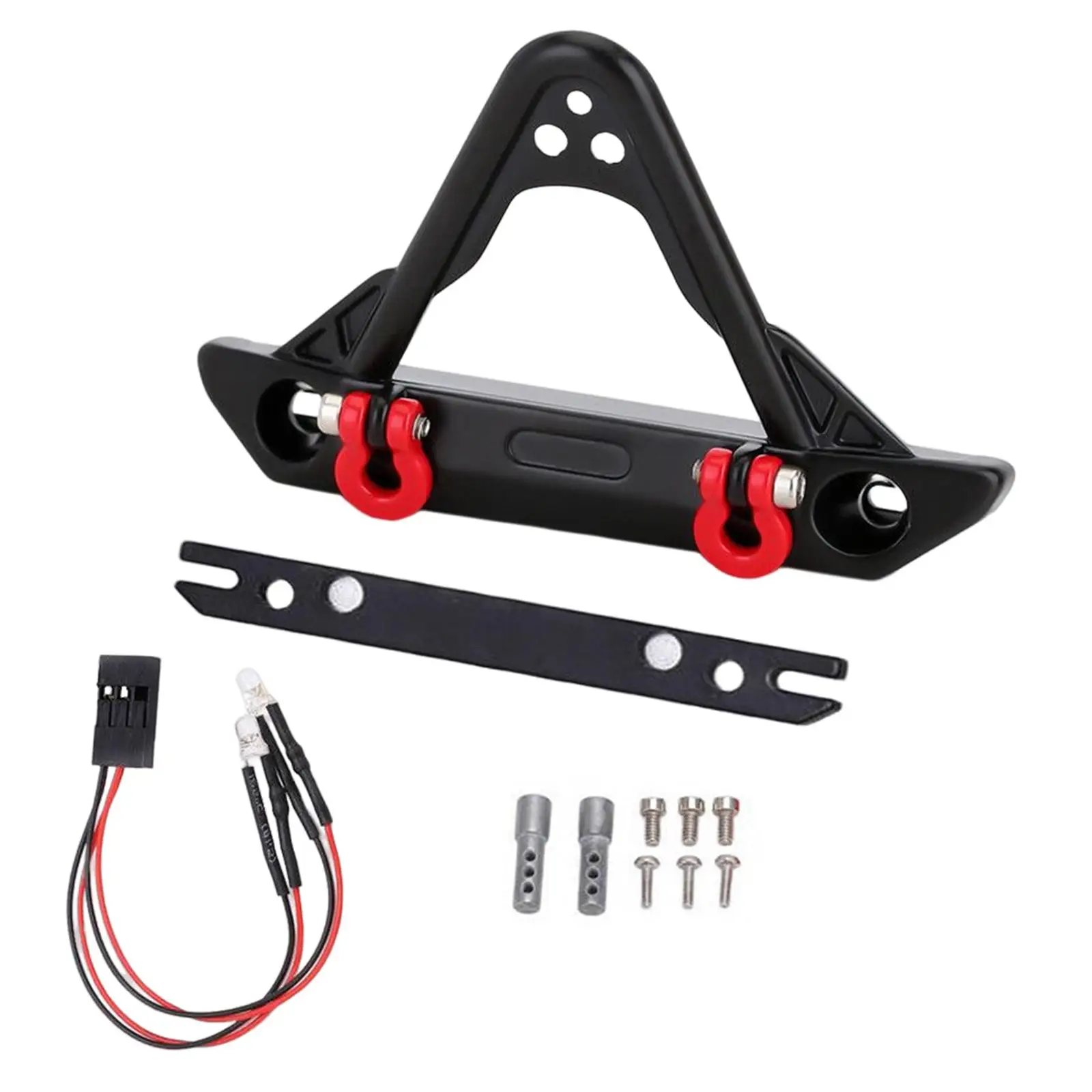 Front Bumper 1:24 Accessories Spare Parts DIY W/ LED Lights for Axial SCX24 RC Crawler Car Effectively