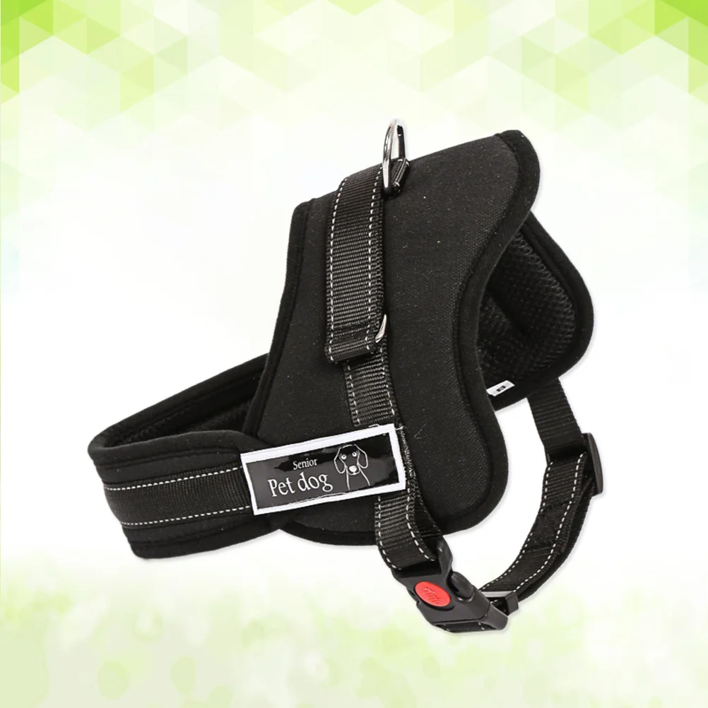 

Wide Dog Harness Vest Breathable Mesh Padding Safety D Ring Car Travel Walking Haulage Cable Chest Straps Pet