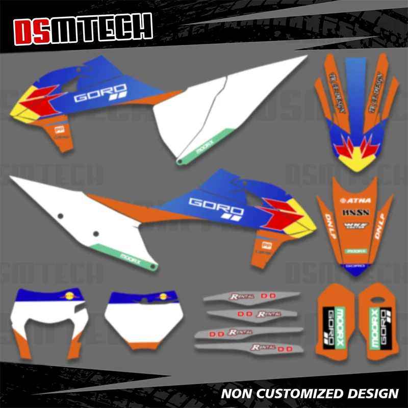 DSMTECH Graphics Decals Stickers Kits For KTM 125 250 350 450 500 525 SX SXF 2019 2020 2021 EXC XC XCW 2020 2021 2022