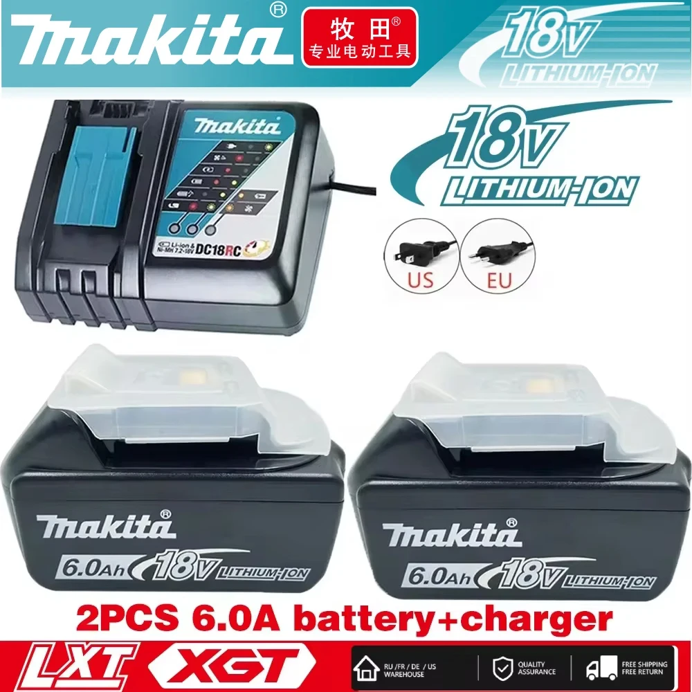 

9.0A/6.0Ah Makita tools Battery BL1860 Rechargeable Battery 18V Replacement Power Tool Battery For Makita BL1815 BL1860 BL1850