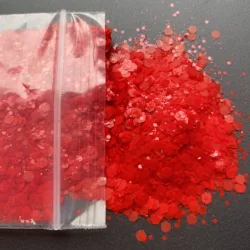 20g/Bag Big Red Nail Art Glitter Sequin Flakes Hexagon Metallic Chunky Loose Powder Glitter Mix For Tumblers Crafts DIY