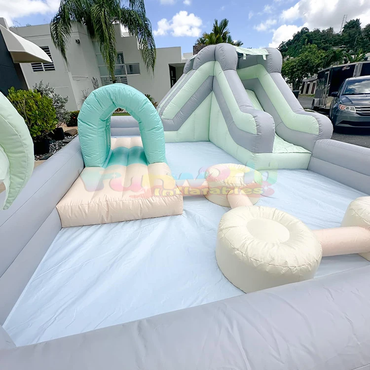 

Commercial Pvc Playground Soft Play Equipment Bounce House Outdoor Inflatable Obstacle Course Toddle White Bounce House