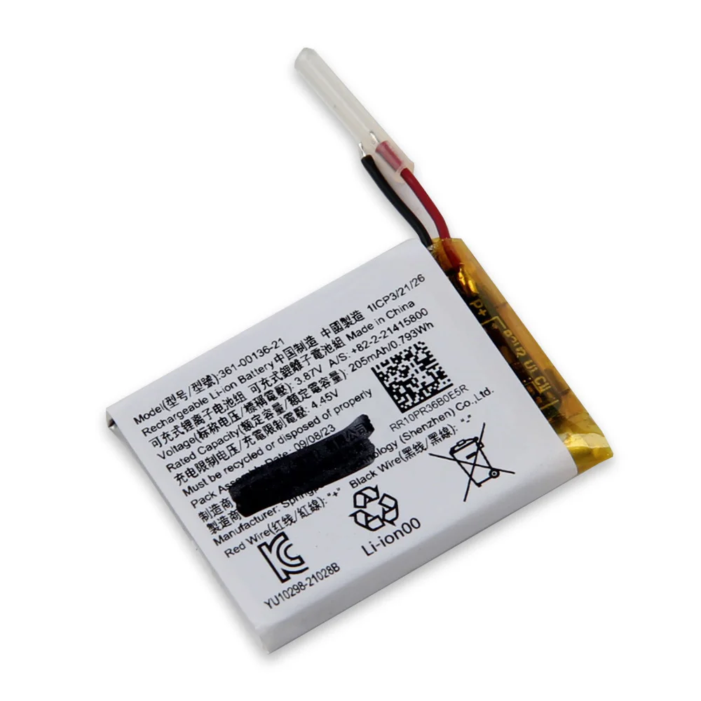 High Quality Replacement Battery For Garmin Venu SQ2 361-00136-20 361-00136-21 Rechargeable Batteries 205mAh image 2