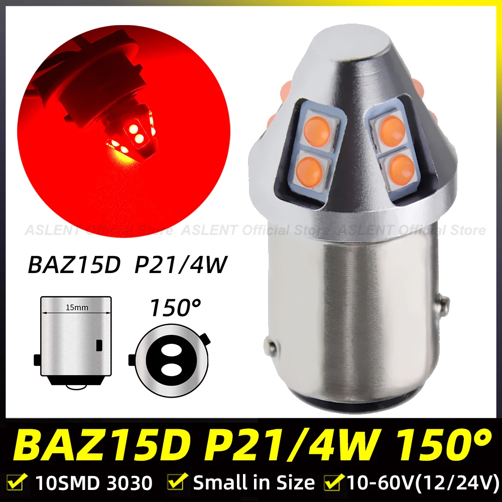 

2 шт. BAZ15D P21/4W 1157 150 ° 10-60 В 7225 Супер яркий 3030 Грузовик Мотоцикл Автомобиль Светодиодные лампы Тормозные задние фонари Задний противотуманный фонарь 12 В 24 В