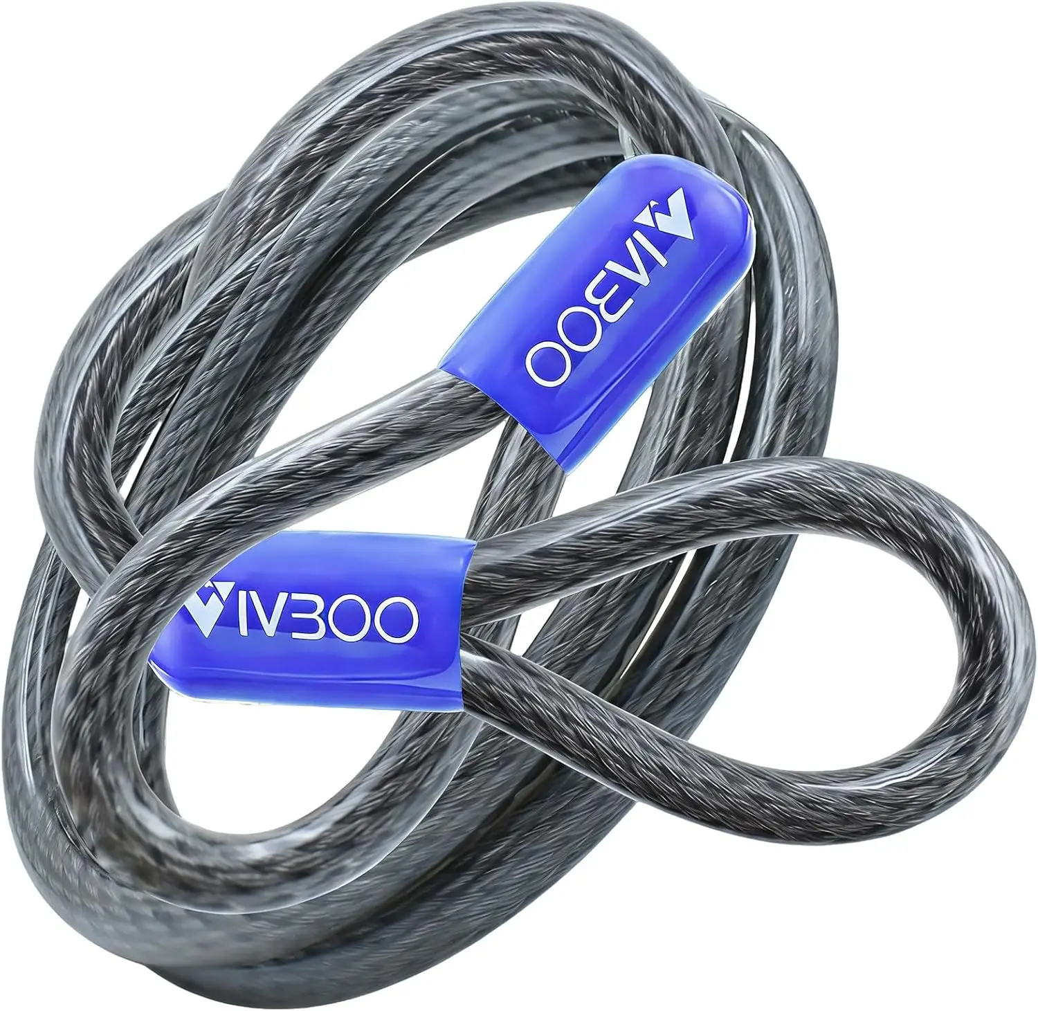 

3/8in Heavy-Duty Security Cable with Loops 4FT/6FT/8FT/10FT Cut-Resistant Waterproof for Travel, Home & Outdoor