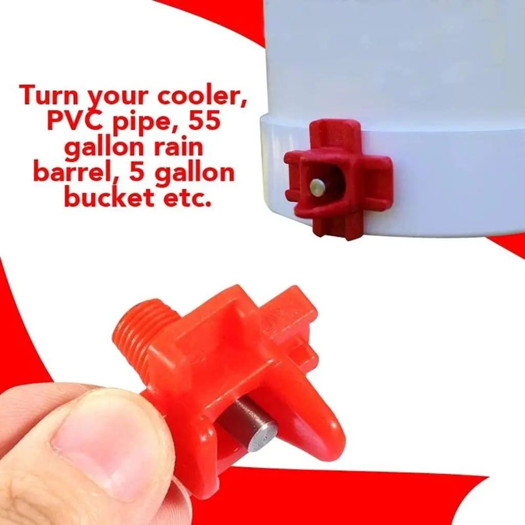 

A84X-30Pcs Horizontal Side Mount Automatic Poultry Nipples Clean Drinker Waterer For Chicken Or Quail