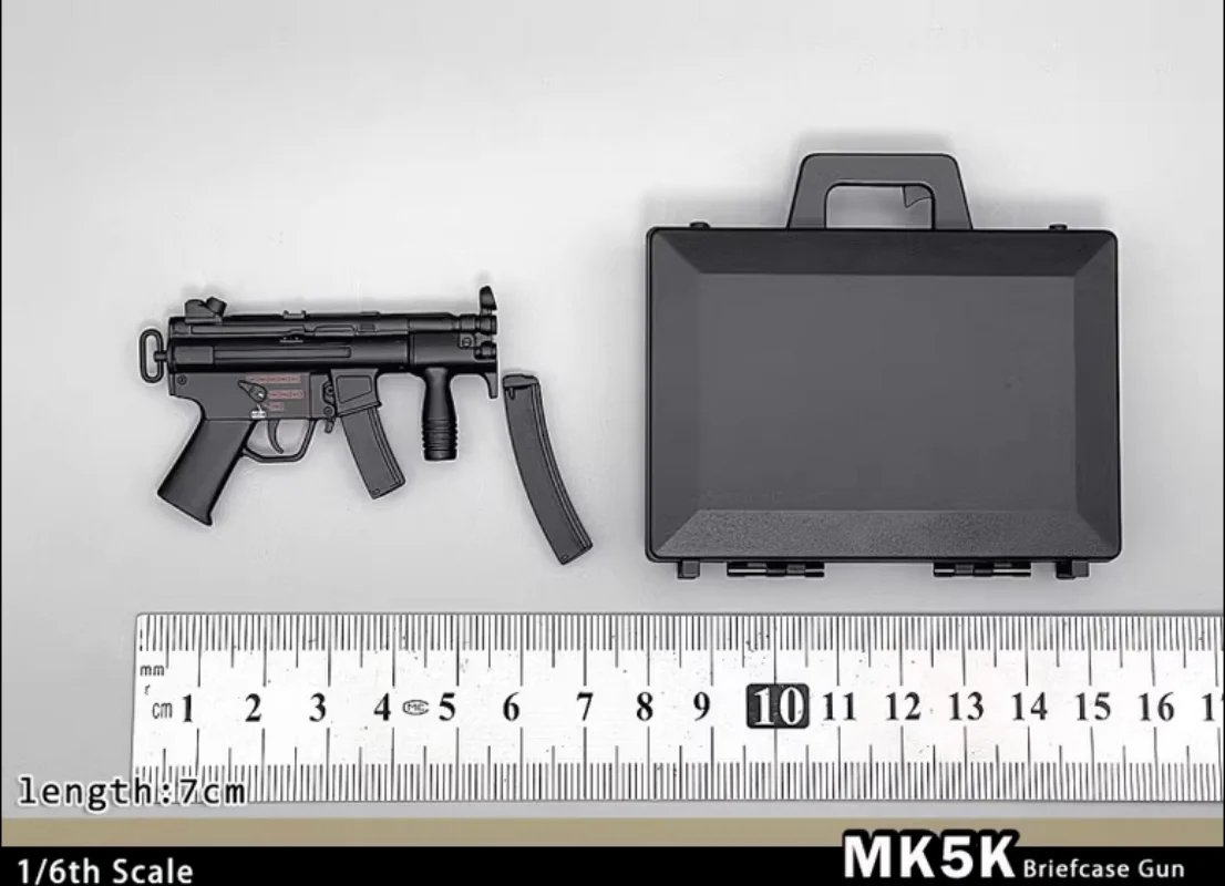 Модель мужского солдатика 1/6, пластиковый MP5K пистолет + портфель для фигуры 12 дюймов