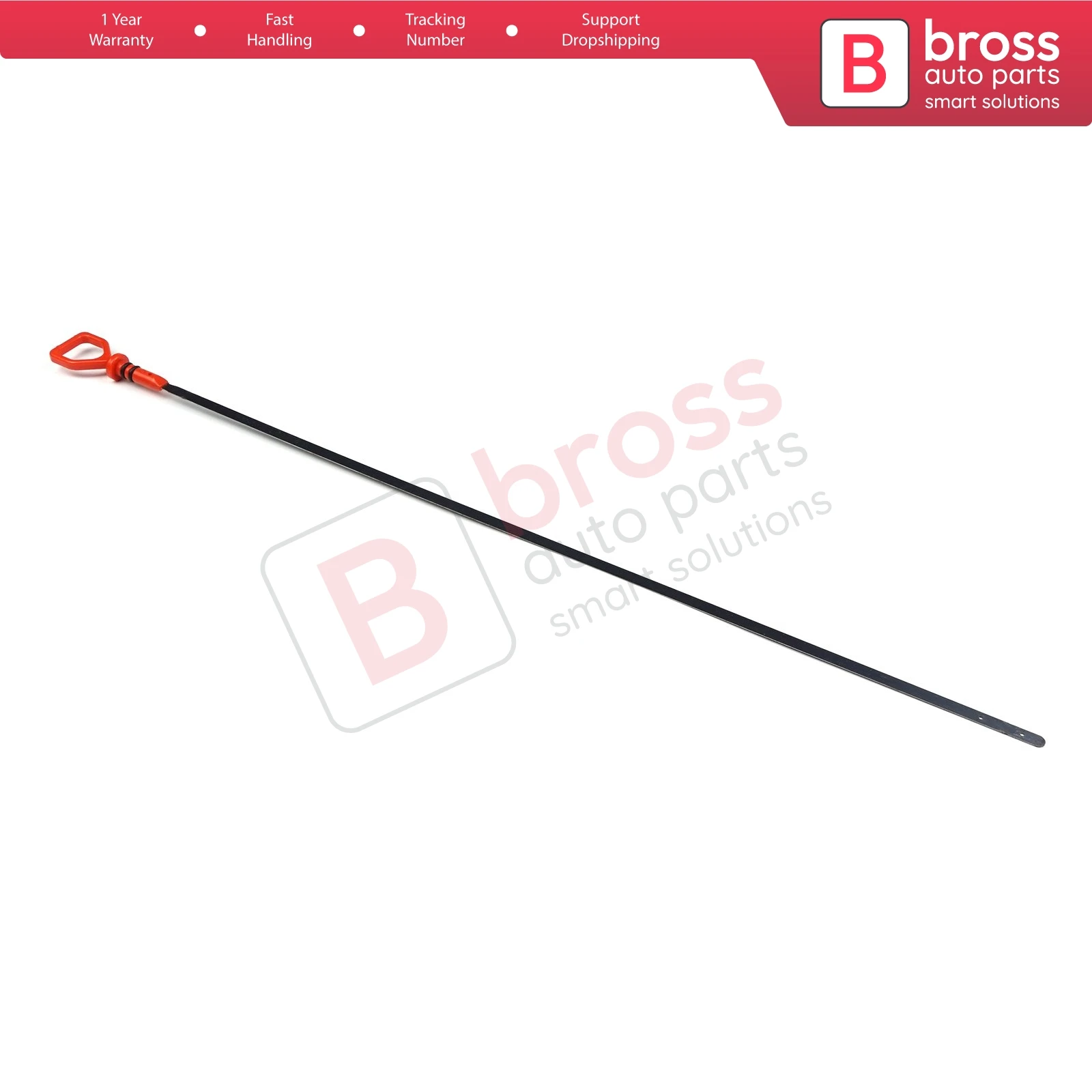 Bross BSP905 Engine Oil Dipstick Measurer 555 mm for Honda Civic 2000-2006. Total length: 555 mm, from the upper seal: 510 mm