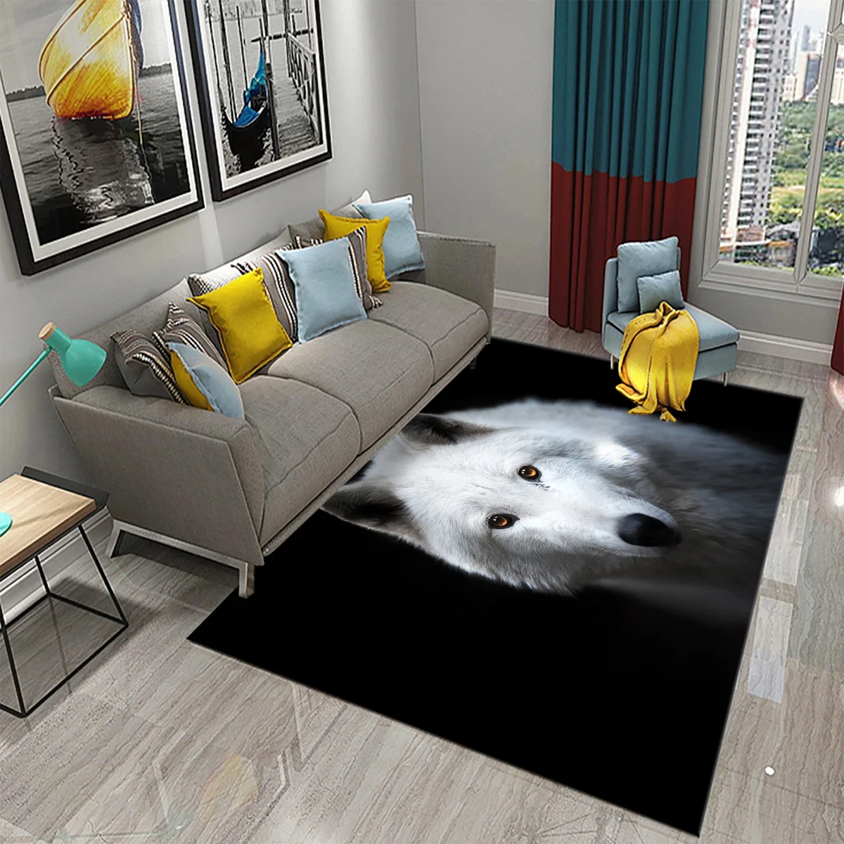 

Wolf Carpet Wild Animal Pattern Home Decor Bathroom Bedroom Living Room Cafe Soft Non-slip Rugs Carpets for Kitchen Floor Mat