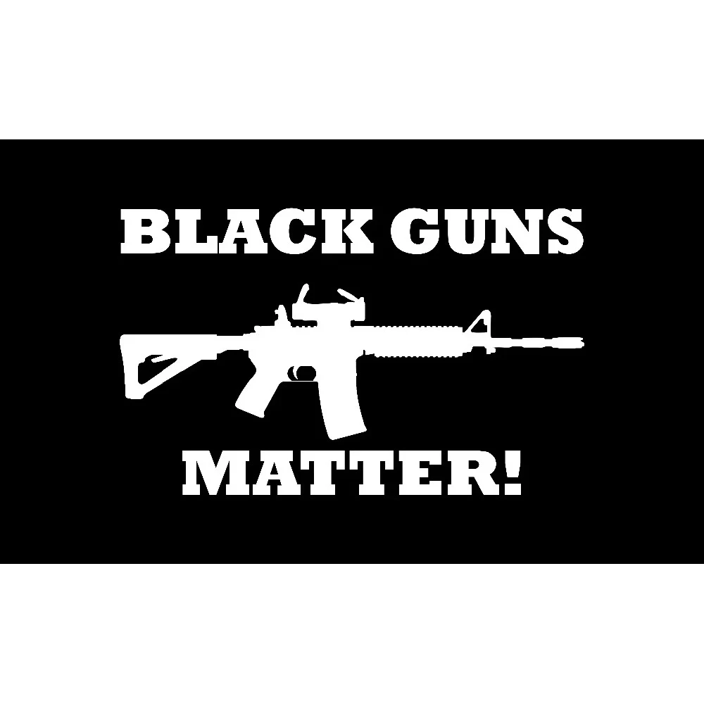 CUSTOM MATTER Flag Large Outdoor Banner WITH BLACK GUNS
