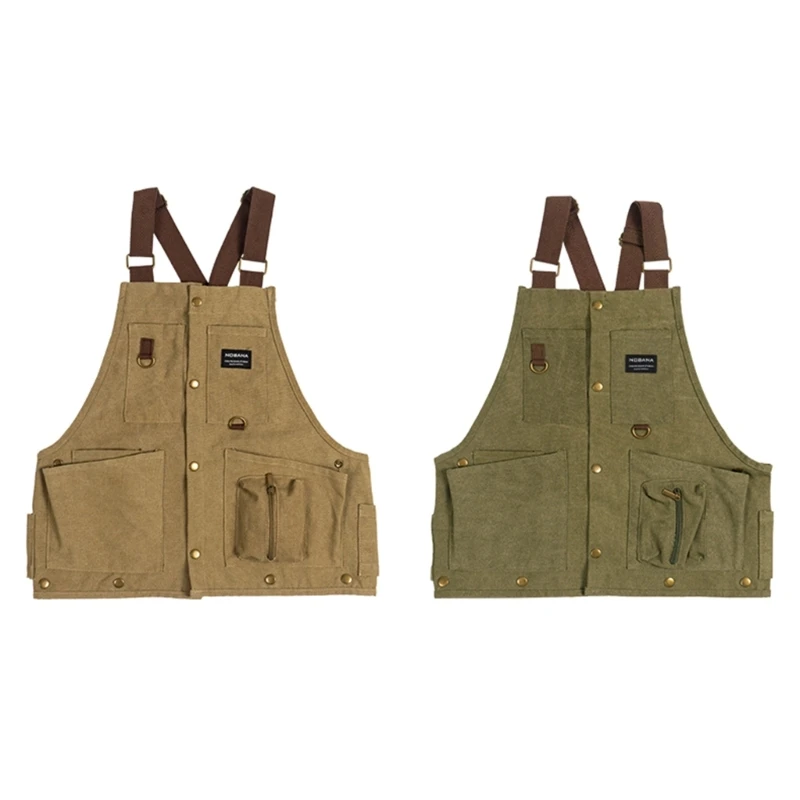 

Camping Apron Vest Multifunctional Chef Apron Vest Cooking Apron Multi Pockets