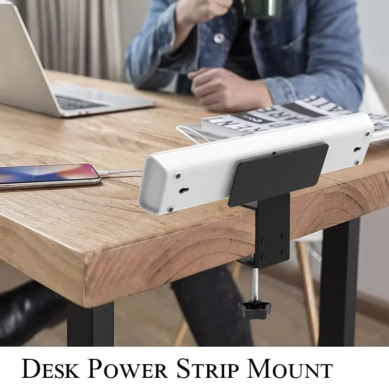 No-drill installation of the power strip holder