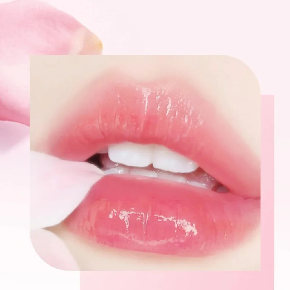 Lápiz labial transparente con forma de flor de gelatina, bálsamo labial hidratante resistente al agua que cambia de Color, maquillaje de flores de larga duración, brillo de labios Sexy