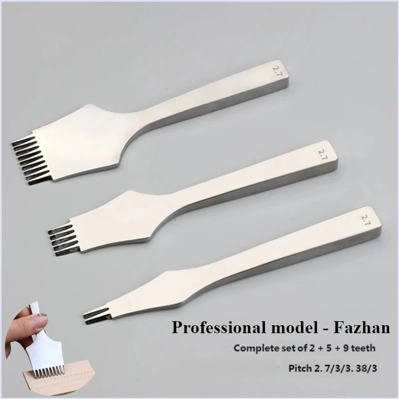 Fa Zhan/Tooth Tip Polishing/Handmade DIY/Leather Goods/Leather Punching Tool/Oblique Flat Chop/Pitch 3.85mm/3.38mm 3.0mm/2.7mm