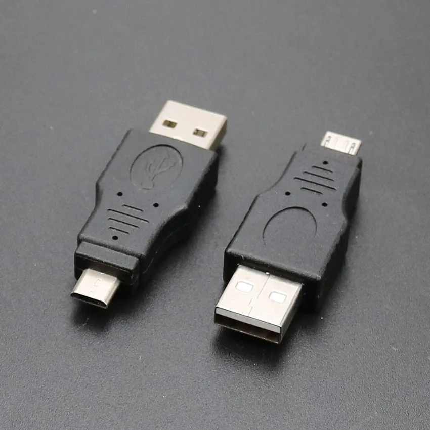 1PCS YuXi OTG Adapter USB 2.0 Type A Female to Mini 5Pin Micro USB to USB Male Adapter Converter USB 2.0 to Micro USB Connector