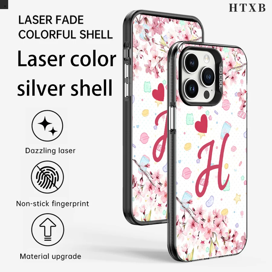 هاتف Cherry Blossom Letter H لهاتف iPhone 17 إلى 11 Pro Max Plus #1