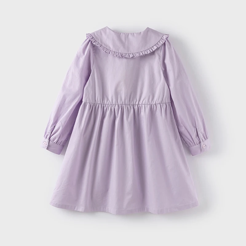 ديف بيلا بنات كم طويل فستان الأميرة الأطفال لطيف الخريف الربيع فستان الحفلات القطن الملابس في الهواء الطلق DK3242062