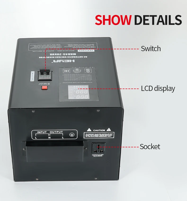 45-280V Wall Mounted 15KVA 220V Ultra Low Voltage AC Single Phase Automatic Voltage Regulators Stabilizers AVR