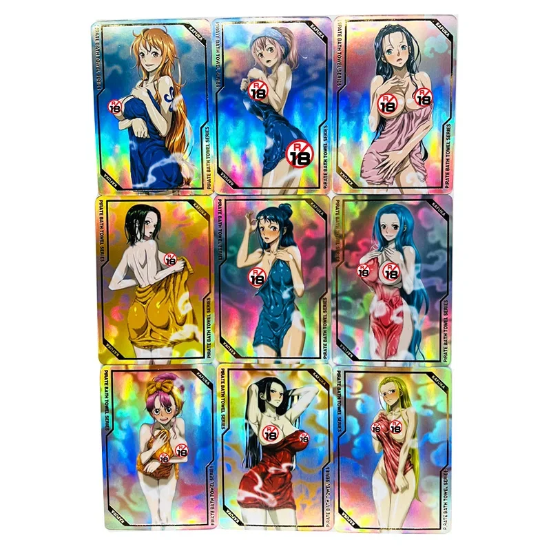 Jeu de cartes One Piece Sexy Anime Girl, Nami Nefertari D Vivi Boa Hancock Nico C.Shirahoshi Perona, collection de cartes, jouet, ensemble de 9 pièces