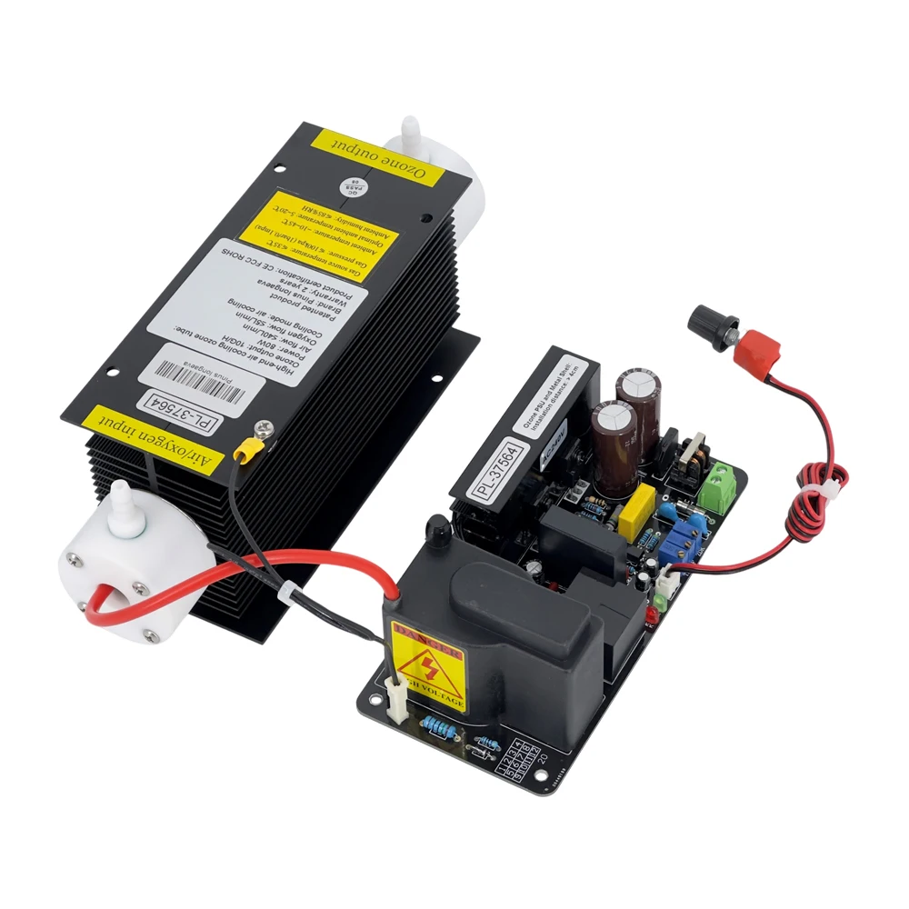 Высококачественный 10 г/ч, 80 Вт, 14 кГц, регулируемая кварцевая трубка, воздушное охлаждение, небольшие весы, генератор озона для питьевой воды для очистки воды