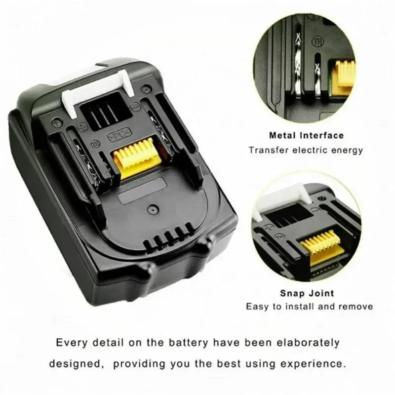 Suitable for Makita 18V Replacement Lithium-ion Rechargeable Battery 6000mAh, for LXT, BL1860B，BL1860，BL1850