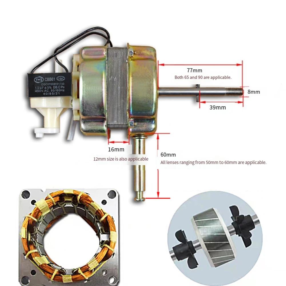 1Pcs For Cooling Electric Fan Motor With 3 Adjustable Speeds For Table/Floor Fans Floor Fan Accessories Oscillating Motor Head