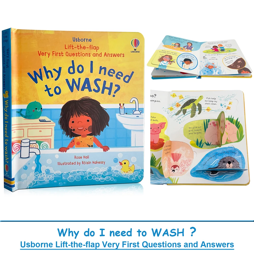 

Usborne Very First Questions and Answers Why Do I Need To Wash Educational English Picture Books for Kids Bedtime Reading Books