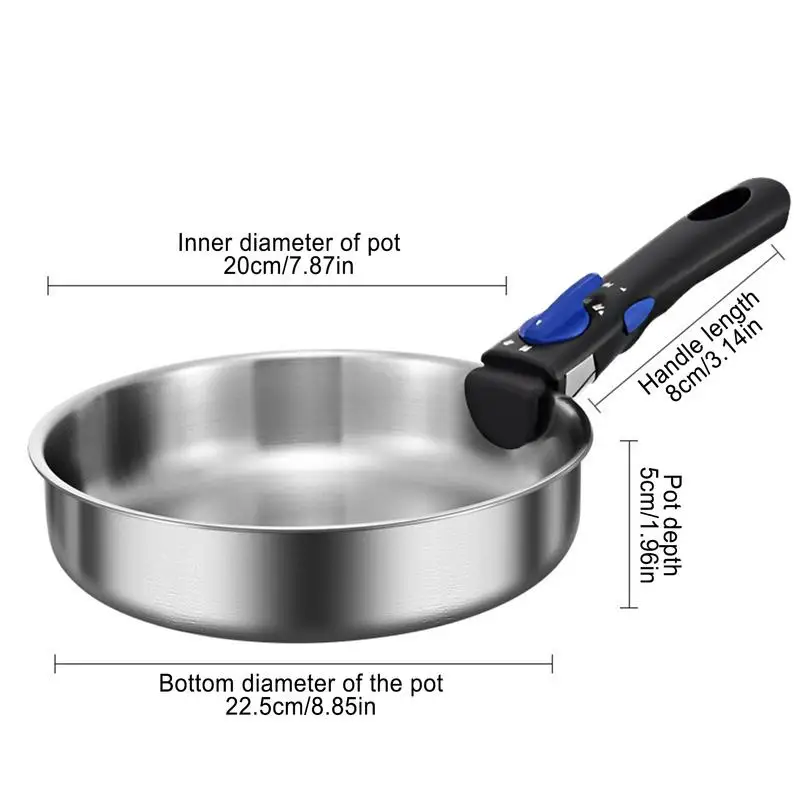 Nonstick Halivadék Bétel Megsüt pans Főzés pans vel Lecsavarható kezelni cookware Serpenyő vlies botot Hordozható edények majd pans számára Lakóautó