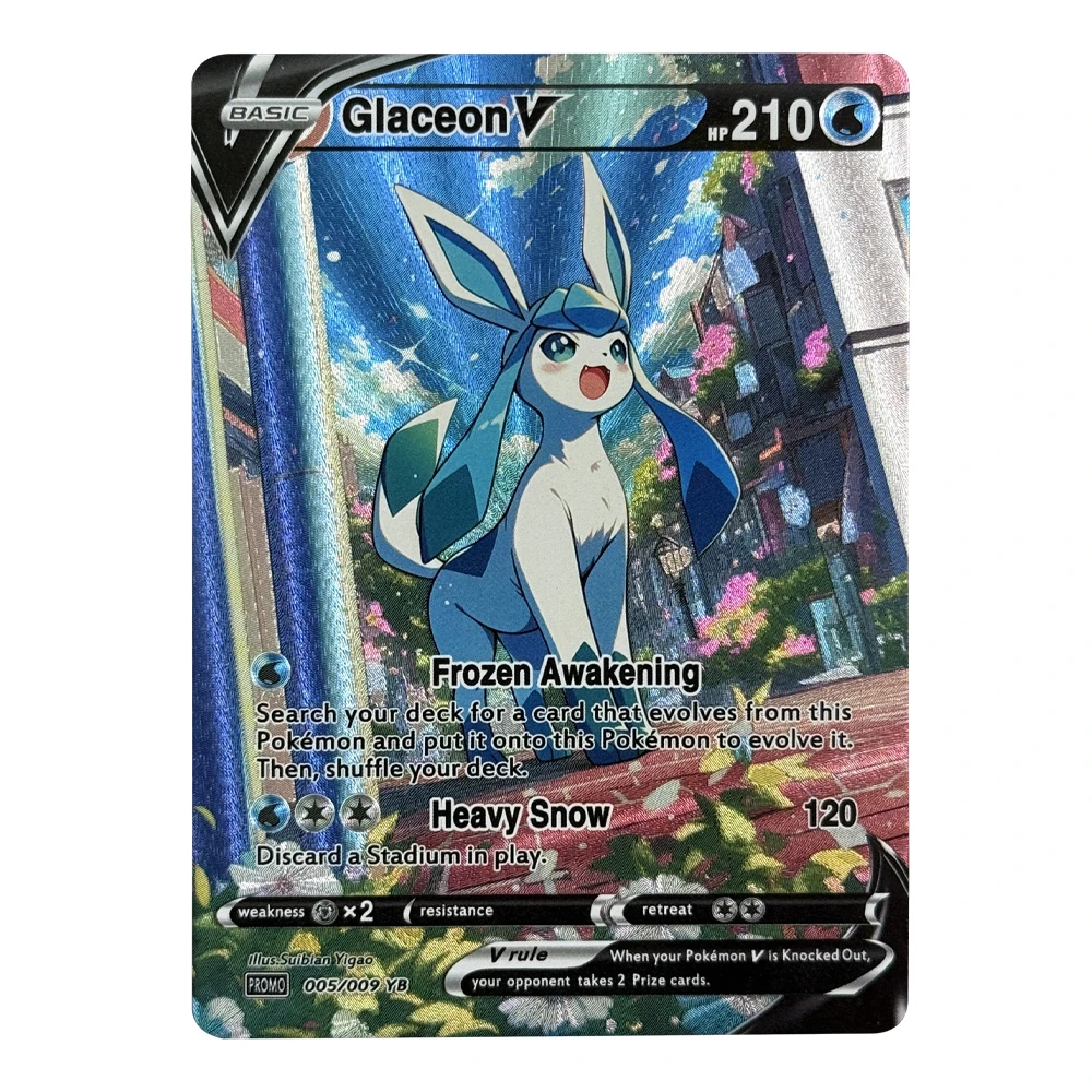 9 ชิ้น/เซ็ต DIY กระเป๋า Eevee V คอลเลกชันการ์ด Self made Umbreon Sylveon Vaporeon V Rapid PTCG อะนิเมะคอลเลกชันเกมการ์ดของขวัญ