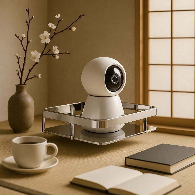 

‌Stainless Steel Wall Mounted Organizer - WiFi Router Holder, Space-Saving TV Box & Monitor Stand with Cable Management