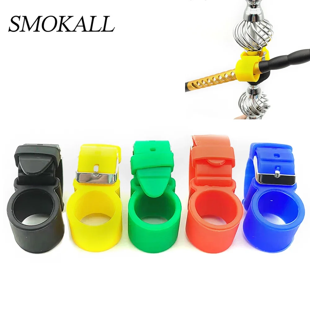 1Pcs Silicone Hookah Hose Holder Shisha Tube Hook Adjustable Chicha Pipe Fixed Smoke Clip Tobacco Smoking Accessories Cigarette